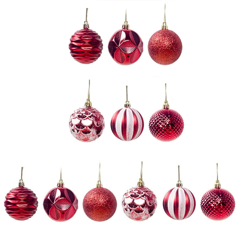 The Holiday Aisle® 12 Piece Ball Ornament Set Wayfair